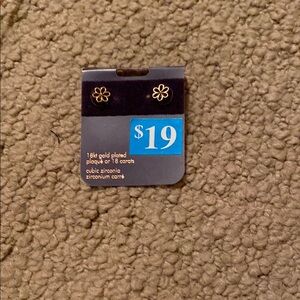 Gold Flower Stud Earrings